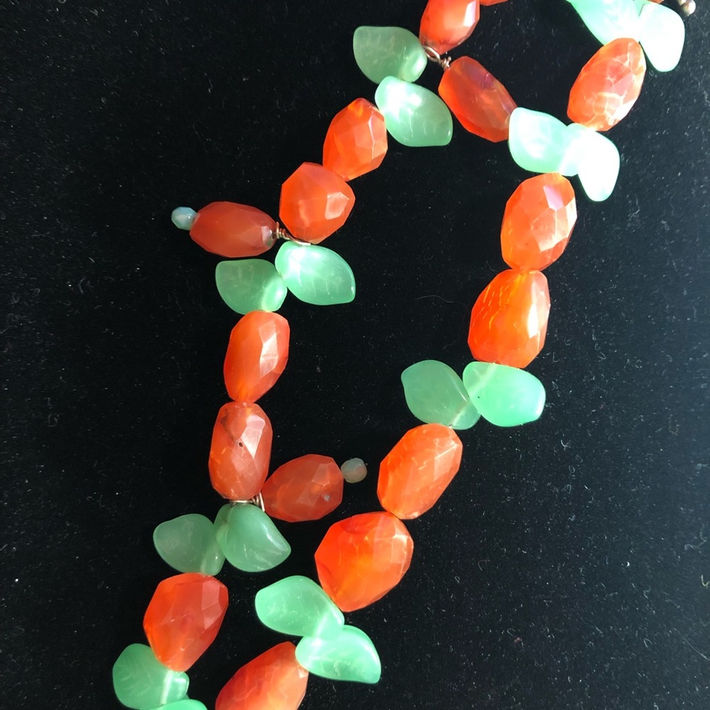 Double strand carnelein stone bracelet